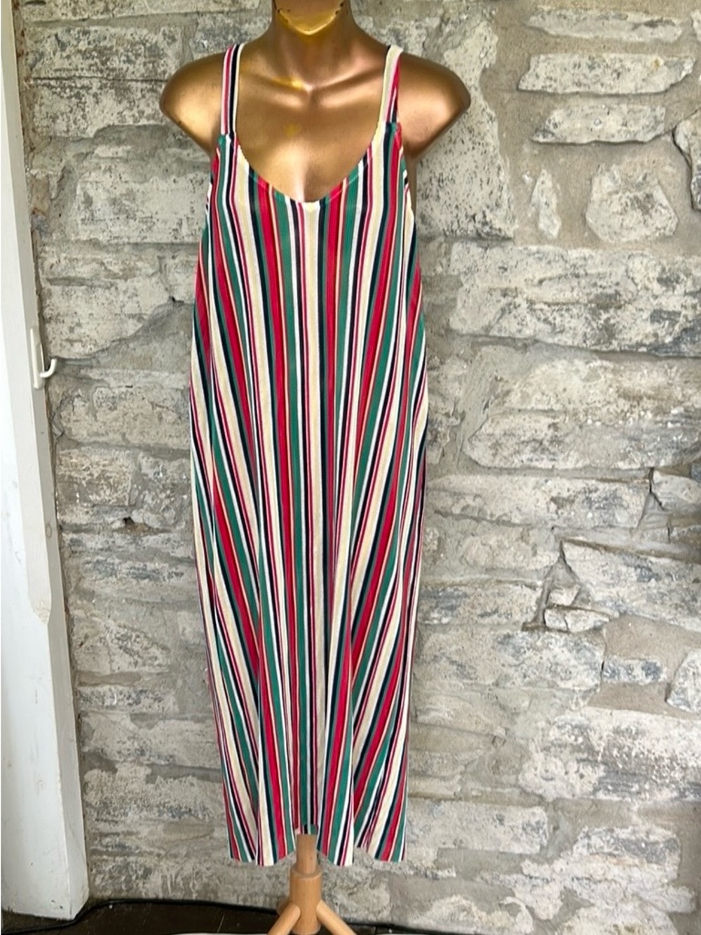 Pull&Bear Striped Midi Dress